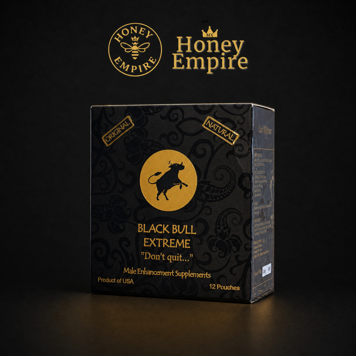 Miel Natural Black Bull - 12 Sobres de 22g