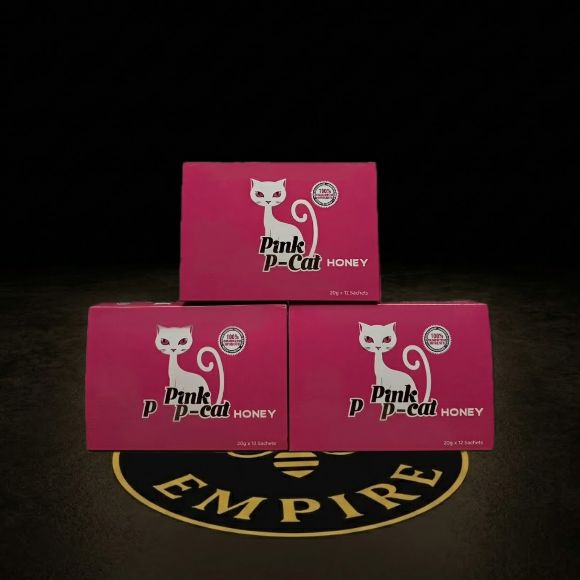 3 Cajas Miel Natural Pink Cat Honey- Emprendedor