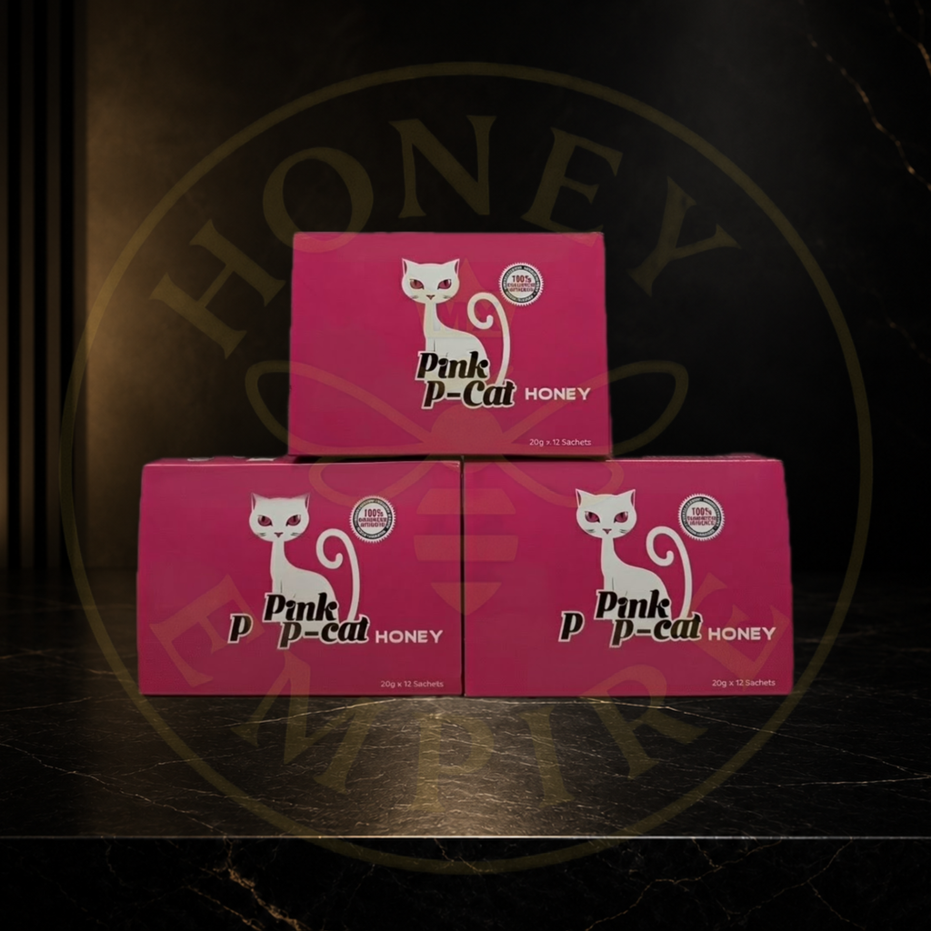 3 Cajas Miel Natural Pink Cat Honey- Emprendedor