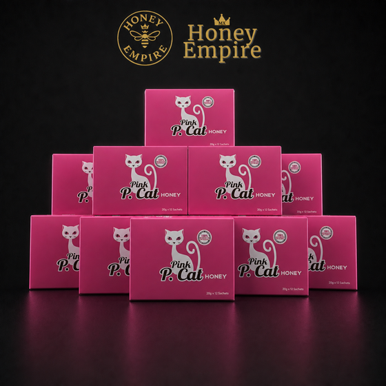 10 Cajas Miel Natural Pink Cat Honey - Revendedor