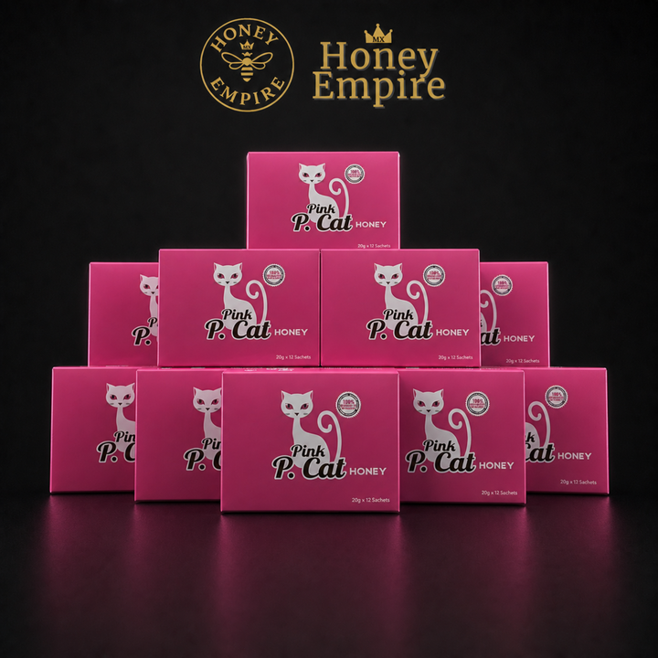10 Cajas Miel Natural Pink Cat Honey - Revendedor