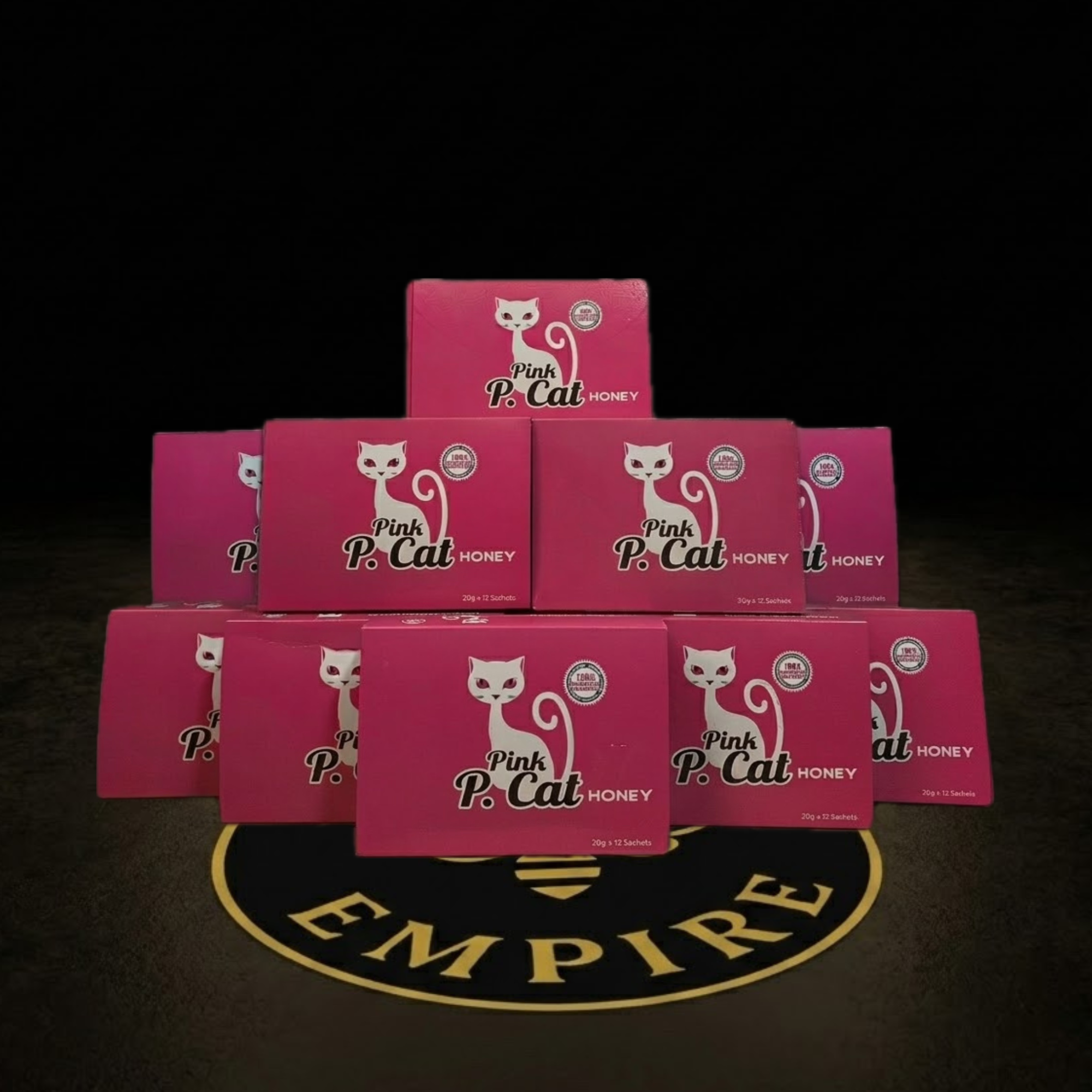 10 Cajas Miel Natural Pink Cat Honey - Revendedor