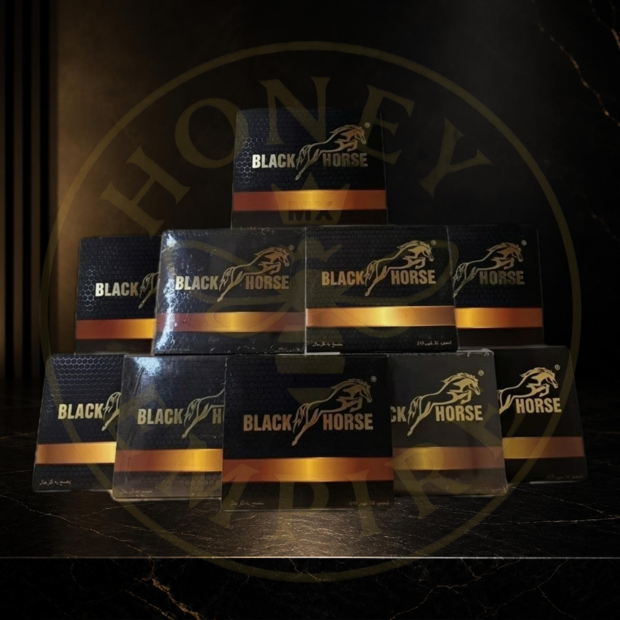 10 Cajas Miel Natural Black Horse Honey - Revendedor