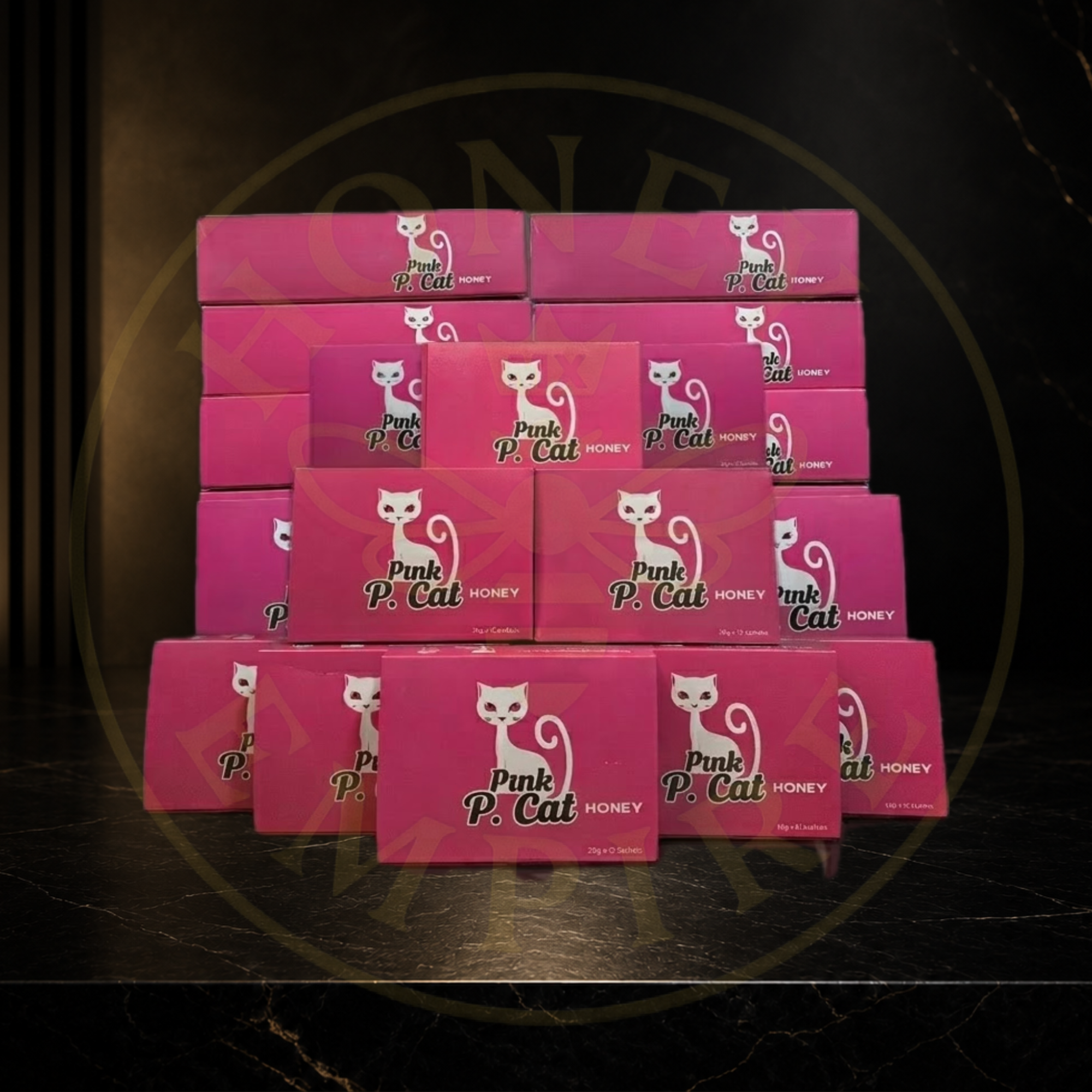 20 Cajas Miel Natural Pink Cat Honey - Distribuidor