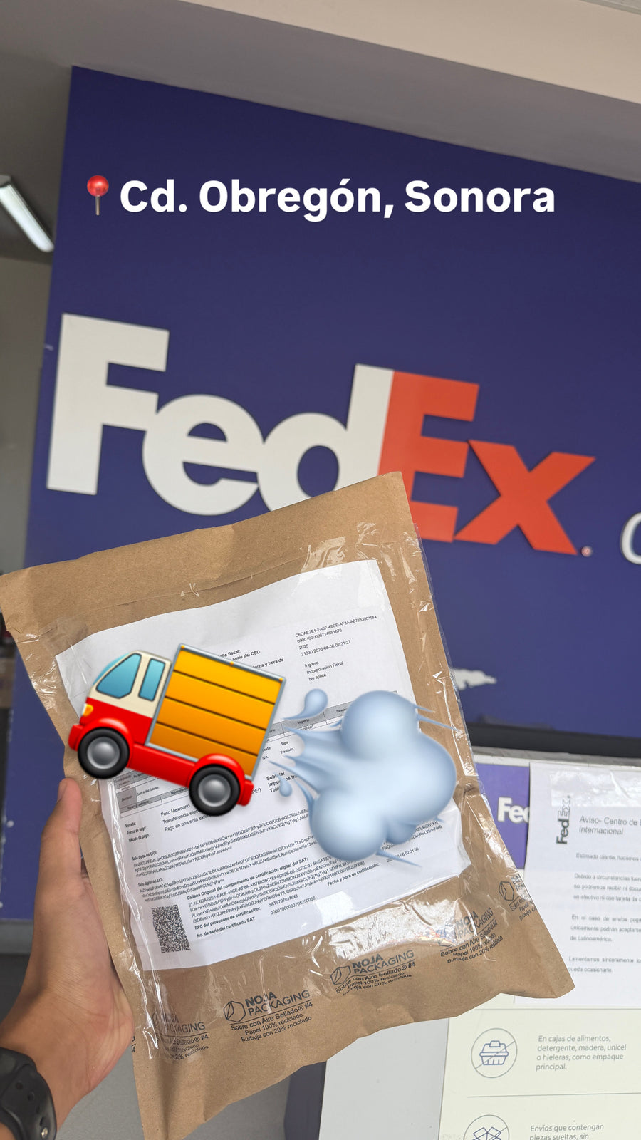 Entrega de un pedido de Honey Empire MX